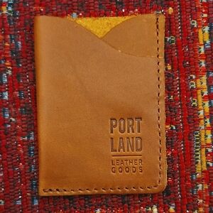 New! Portland Leather Brown Card Holder